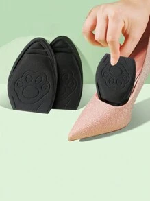 1 Pair Soft Cat Paw Metatarsal Pads, Super Cushioning Non-Slip Front Sole Inserts For High Heels
