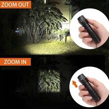 4pcs KunHe USB Rechargeable Mini LED Flashlight, Camping Light Set, Bright 300 Lumens EDC Flashlight, Christmas Gifts For Men