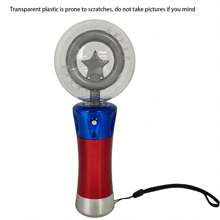 1 Quả cầu ma thuật phát sáng, đồ chơi đũa phép có đèn LED nhấp nháy, xoay tròn, thích hợp làm quà tặng vui nhộn hoặc quà sinh nhật, đồ trang trí tiệc phát sáng đầy màu sắc, đũa dẫn điện nhỏ, đũa xoay Giáng sinh. - Nhiều màu - Xem 11