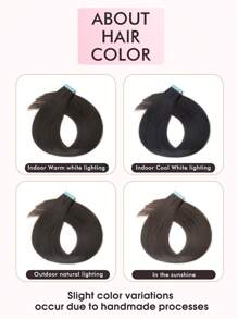 10 件迷你接发胶带 人发颜色 1b 自然黑 14-22 英寸雷米人发隐形接发胶带 - S1B - 查看 9