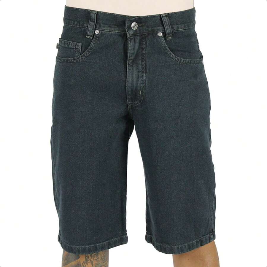 Traditional Men's Bermuda Jeans Shorts Cotton Plus Size Green - màu xanh lá - Xem 1