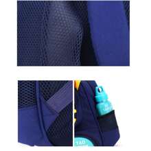 Children's School Backpack Back Pack Girl Boy Cartoon Tiger Kitten Print Daycare Travel Spacious Adjustable - 藏蓝色 - 查看 9