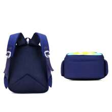 Children's School Backpack Back Pack Girl Boy Cartoon Tiger Kitten Print Daycare Travel Spacious Adjustable - 藏蓝色 - 查看 8