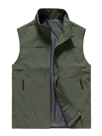 Áo vest tiện dụng nhẹ ngoài trời cho nam/Áo khoác không tay phong cách phóng viên