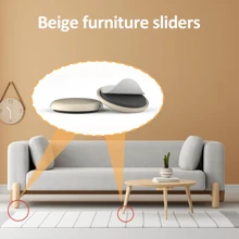 12/24 件圆形自粘式椅子滑轨/家具地板滑轨，用于在地毯和硬质地板上滑动的椅子滑轨，用于家具粘性地毯滑轨的家具移动垫（五种尺寸可供选择）