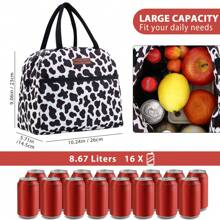 GODWOODS Insulated Black Daisy Lunch Bag For Women Men, Lunch Containers Reusable High Capacity Lunch Tote Bags For For Work Picnic School Bag Lunch Tote Bag Cooler Box Storage Bag Women Cute Lunch Pack Tiffin Bag Small Cartoon For Ladies Kids Women Boy GirlWomanLunch Box BagSchool Supplies Stuff Accessories Bag For School School Accessories School Stuff