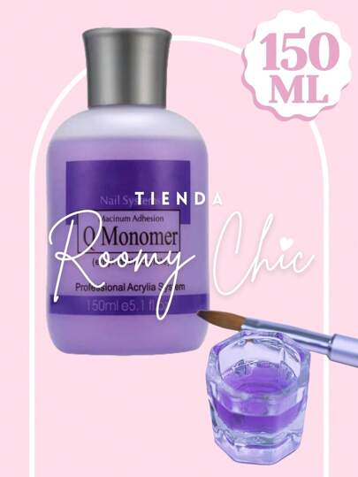 ROOMY CHIC Monomero para Acrílico de Uñas Liquido Acrílico para Uñas Monómero para Aplicación de Uñas Acrílicas 150 ml Monómero para Acrilico de Uñas Monomero Nails Liquid 1.7 Oz Accesorios para Decoración de Uñas