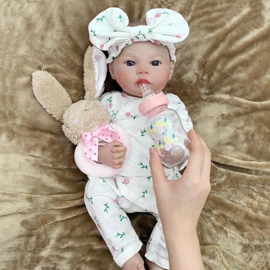 19Inch Reborn Baby Girl AllVinyl Soft Limbs, HandPainted Hair And