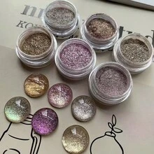 1 套 6 色时尚指甲闪粉变色龙指甲彩粉 - 彩色 - 查看 8