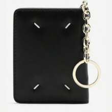 Maison Margiela Stitch Keyring Card Wallet Black
