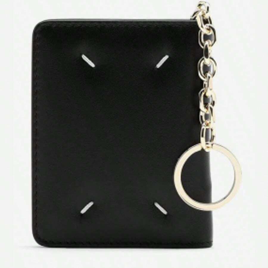Maison Margiela Stitch Keyring Card Wallet Black