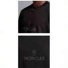 Moncler Logo Short Sleeve T-Shirt Black - 黑色 - 查看 5