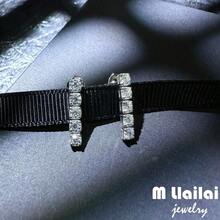 1 对 S925 银莫桑石钻石流苏耳钉，男女通用日常/派对/婚礼/求婚/新年礼物 - 銀色 - 查看 5