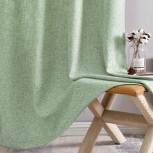 WANGAO Faux Linen Curtains Thick Burlap Beige Curtains Farmhouse Living Room Curtains Rod Pocket Light Filtering Privacy Window Curtains Drapes Set 2 Panels