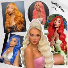 613 Lace Front Wig Human Hair 13x4 Blonde Wig Human Hair Body Wave Lace Front Wigs Human Hair 180 Density HD Transparent Lace Frontal Wigs Human Hair Pre Plucked Colored Wigs For Women - Blonde - View 4