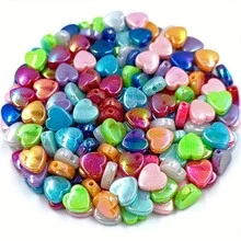 50 hạt/gói hình trái tim bằng Acrylic AB màu Vivid, thích hợp để làm đồ trang sức DIY - Hoàn hảo cho hoa tai và vòng tay - Phụ kiện trang sức chất lượng cao, bền, đa chức năng - Nhiều màu - Xem 11