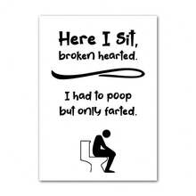 1 件墙壁艺术帆布画有趣的厕所男孩黑白北欧海报和印刷品墙壁画适用于客厅浴室俱乐部装饰无框 - 彩色 - 查看 31