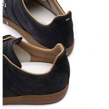 Maison Margiela Men's Replica German Army Paint Low Top Sneakers Black - 黑色 - 查看 5