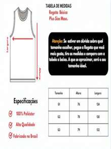 Kit With 5 Assorted Plus Size Men's Tank Tops 100% Polyester - 彩色 - 查看 3
