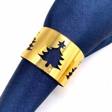 4 件金属餐巾环，酒店餐巾夹，家庭厨房和餐桌装饰环，适合节日、派对、生日、婚礼、正式晚宴、圣诞节和日常装饰，各种风格 - 餐巾圈4個 - 查看 14