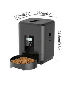 NEW Intelligent Pet Feeder, 67.6 Oz Food Capacity, 0.53 Gallon, Automatic Timed Dog/Cat Feeder With Stainless Steel Bowl, Programmable By Button Or APP/WiFi (Upgraded Model)