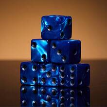 1 套/8 件，16 毫米珍珠纹理骰子、玻璃瓶和天鹅绒袋套装，棋盘游戏骰子，适用于节日礼物、派对游戏、收藏品、数字学习 - 彩色 - 查看 9