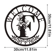 1 tấm kim loại trang trí, mặt dây chuyền nghệ thuật treo tường bằng kim loại thiết kế chữ cái cổ điển, đồ trang trí treo tường, nghệ thuật hình bóng rỗng sáng tạo, trang trí nhà trong nhà, nghệ thuật treo tường cho vườn, đồ thủ công mỹ nghệ bằng kim loại, quà tặng lễ hội, trang trí nhà, trang trí phòng, quà tặng trang trí tường sinh nhật tốt nghiệp - màu đen - Xem 14