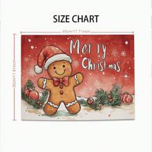 姜饼人印花餐垫，耐磨防滑防油餐桌垫，派对桌面保护垫，防滑防污圣诞杯垫，送给朋友的实用礼物 - 彩色 - 查看 10