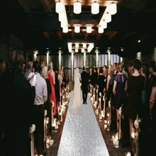 3 Pcs Silver Aisle Runner 4ftx20ft Silver Glitter Aisle Runner Sequin Rug For Wedding Ceremony Wedding Rug Indoor Party - Silver - View 8