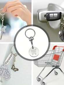 1/2/3/5/10 件购物车钥匙扣趣味金属钥匙圈钱包包背包汽车钥匙配件礼物适合男女 - 彩色 - 查看 6