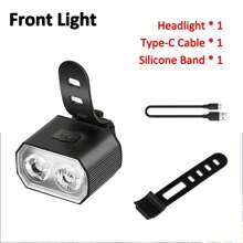 1 件 USB 可充电亮红白自行车灯组，山地自行车前灯和尾灯，适合户外骑行 - 彩色 - 查看 11