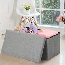 Storage Bench 76x38x38cm Storage Box End Of Bed Storage Bench Storage Bench For Home Living Room Back To School Dormitory Storage - Grey - View 8