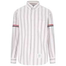 Thom Browne Stripe Oxford Armband Long Sleeve Shirt