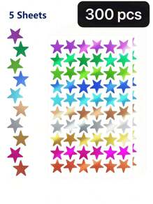 5 张 300 张全息星形贴纸、金色贴纸、儿童奖励教师贴纸、小铝箔星形贴纸、学生闪光星形贴纸、DIY 或装饰闪光贴纸、黄色星形贴纸、儿童小贴纸、奖励、星形贴纸、小贴纸、贴纸、星形贴纸、贴纸、小贴纸、星形贴纸、小贴纸、贴纸 - 金色 - 查看 12