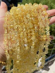 1 Package 100/200pcs Natural Stone Agate Crystal Asymmetrical Semi-Precious Stone With Shaped Loose Beads Perforated Gravel DIY Bracelet Necklace Earrings Jewelry Making Accessories