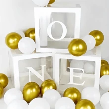 圣诞节欢乐气球装饰套装-3/4透明红气球盒JOY气球盒场景布置装饰摆件节日派对气球盒家居摆设 - 彩色 - 查看 5