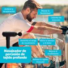 Neck Massage Gun With 4 Heads - Black - View 3