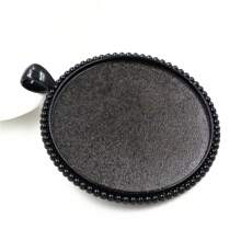 2pcs Fits 40mm Round Pendant Cabochon Blank Base Setting DIY Jewelry Making Accessories Findings