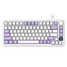 ATTACK SHARK X85PRO Wireless Mechanical Keyboard With TFT Display & Knob, 75% QMK Gasket-Mounted Gaming Keyboard, 2.4G/BT/USB-C Wired,Hot Swappable Linear Switch, 4000mAh,NKRO, RGB - 薰衣草藍 - 查看 1