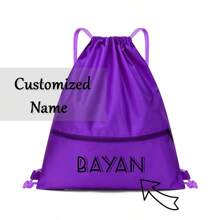 Customized Name Drawstring Drawstring Bag, Large Capacity Sports And Fitness Bag, Cross-Border New Backpack, Waterproof Backpack,Lightweight,Large Capacity,Multifunction,Portable,All-Purpose,Functional,Colorful,Solid Color,Basics,Commuting,Leisure,Funny,Contracted,Custom,Personalized,Unique,Customized,Girlfriend,Boyfriend,Family,Friends,Vacation,School Supplies,Back To School,School Gift,For Office,For School,For Classroom,For Teacher Gifts,For University,For Colleague,For Dorm Rooms,For Teacher,For Boys And Girls,For Teenagers,Junior High School Students,Middle School Students,High School Senior High School Students,College Students,University Students,Freshman,Sophomore,Underclassmen - Multicolor - View 19