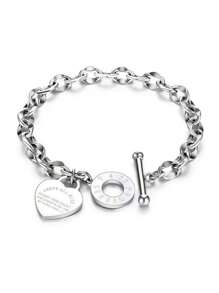 Simple & Stylish Summer Heart Stainless Steel Jewelry, Matching IoT Buckle, Unique & Elegant Women's Fashion With Minimalistic Design Valentines,Mom,Mother,Mother's Day,Gift - Star - View 6