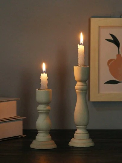 2入組復古設計家庭裝飾燭台