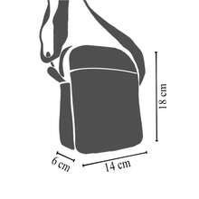 Shoulder Bag Planetas Mini Pochete Bolsa Transversal Pequena Preta Unissex - Preto - View 5