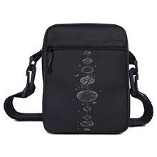 Shoulder Bag Planetas Mini Pochete Bolsa Transversal Pequena Preta Unissex - Preto - View 1