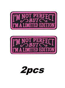 2/3 piezas Parches con frases en inglés bordadas, parches con letras para planchar o coser para ropa, mochilas, sombreros y chaquetas - Multicolor - Ver 6