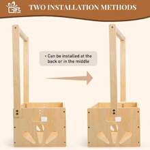 1pcs Wooden Baby Shower Crate Closet, Baby Storage Crate With Handle, Basket For Baby Shower Gifts, Welcome Gift Basket For Newborn Boys Girls, Pregnancy Gifts For New Parents
