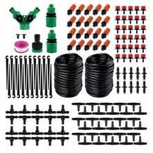 98ft/30m Drip Irrigation Kits-DIY Irrigation System With Adjustable Nozzle,Automatic Micro Irrigation Tubing Kits, Water-Saving Sprinkler System For Greenhouse, Raised Flower Bed, Patio - 黑色 - 查看 2