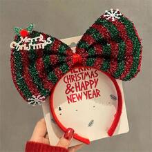 1pc 2025 Christmas Headband New Bowknot Headwear, Party Hair Accessory,Christmas - Multicolor - View 23