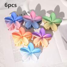 6/12 chiếc kẹp tóc hình hoa năm cánh màu Macaron Ombre, ngọt ngào và dễ thương - Nhiều màu - Xem 10