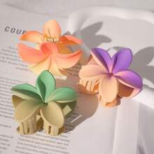 6/12 chiếc kẹp tóc hình hoa năm cánh màu Macaron Ombre, ngọt ngào và dễ thương - Nhiều màu - Xem 7